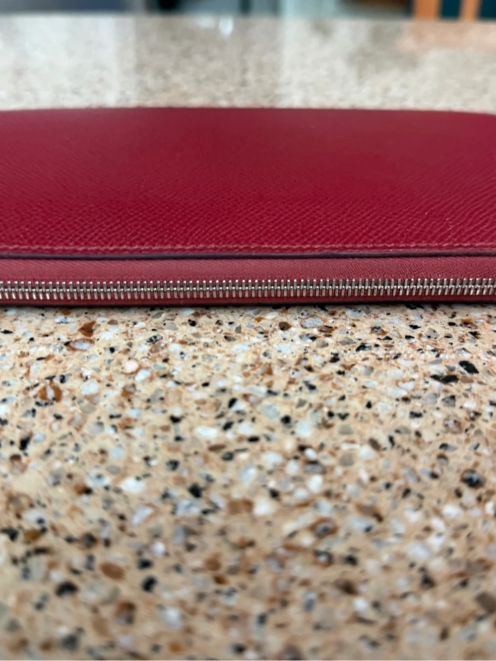 Hermes Vintage 1968 Azap Leather long zip around wallet w/ silk print - Picture 6 of 15